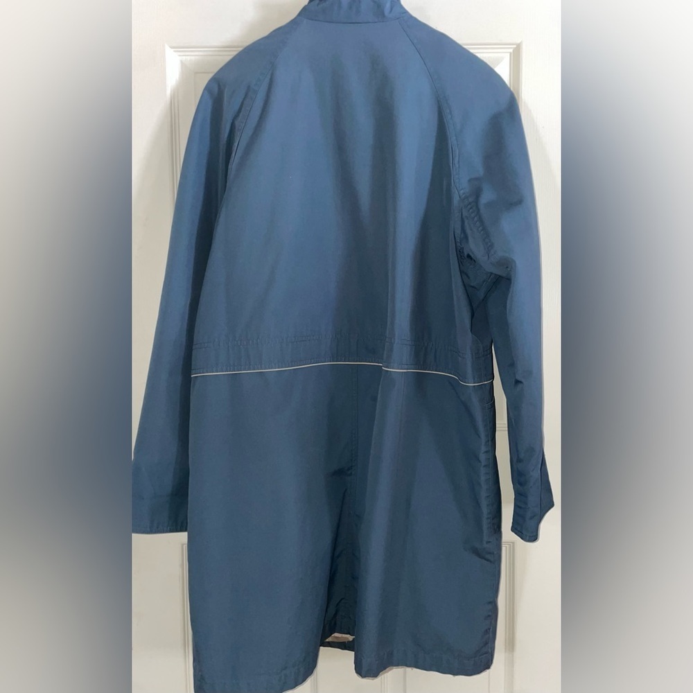 London Towne Blue Trench Coat for Women Medium - Picture 3 of 6